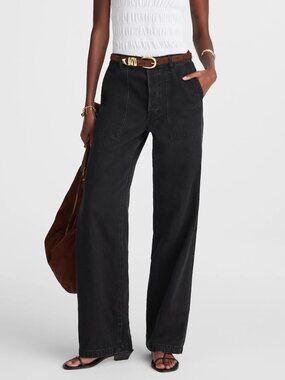 Madewell The Low-Slung Baggy Jean in Airy Denim Candice Wash